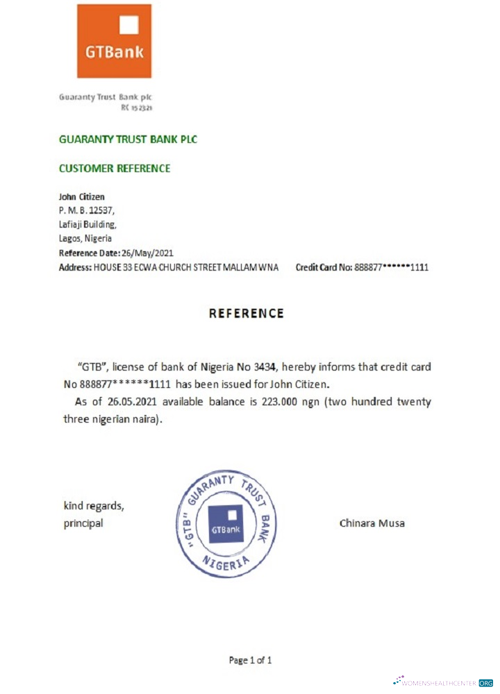 Download Nigeria GTBank reference Photoshop template